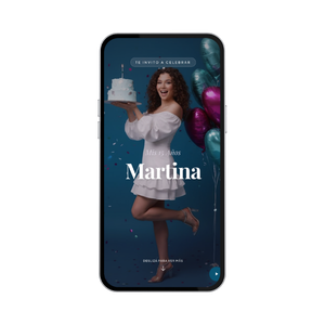 Tarjeta de invitación digital interactiva para 15 años - Diseño 2